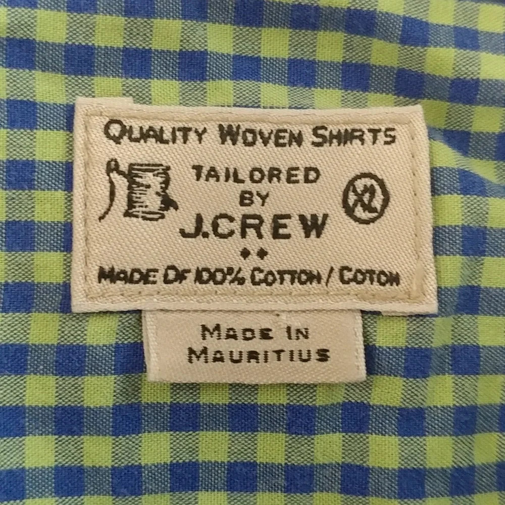 J. Crew Gingham Plaid Button Front Shirt Size XL (CL)